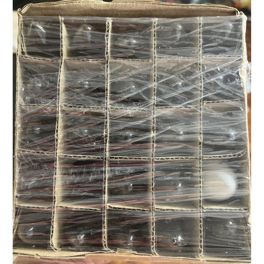 Vintage C9 Incandescent Christmas Bulbs 25 Count Clear White NOS Taiwan